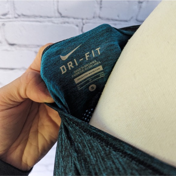 Nike Dri-fit Short Sleeve Athletic Top Green Size Small - Picture 6 of 6